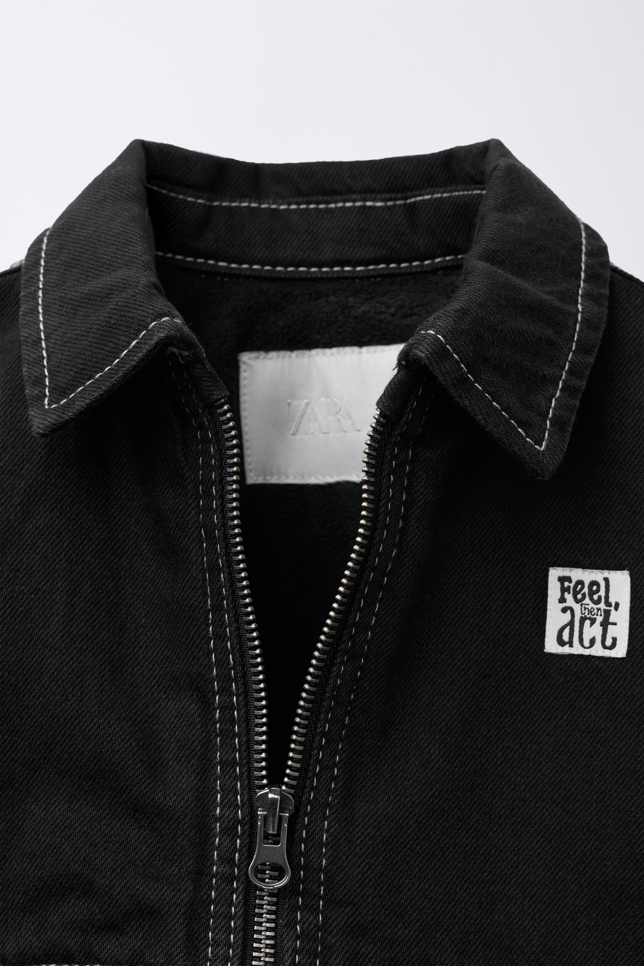 FLEECE LINED DENIM JACKET