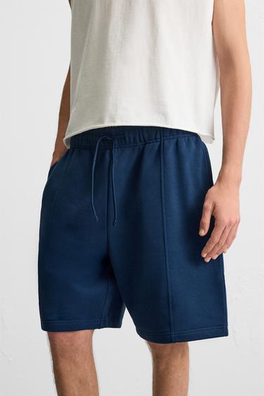 SEAM JOGGER BERMUDA SHORTS - Blue by Zara - Image 4