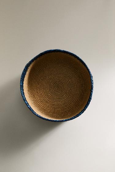 ROUND SEAGRASS BASKET - Blue by Zara - Image 4