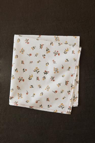Zara WILD FLOWER NAPKIN (SET OF 2) - Greenish