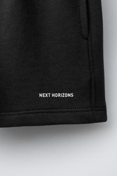 BERMUDA BASIQUE À INSCRIPTION - Noir de Zara - Image 3