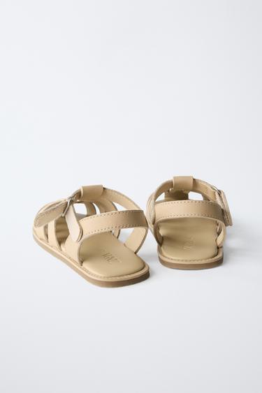 LEATHER CAGE SANDALS - Sand Brown by Zara - Image 3
