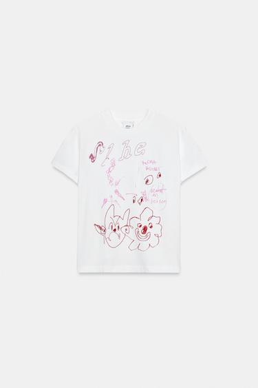 Zara PAULA GRENOUILLE T-SHIRT - White