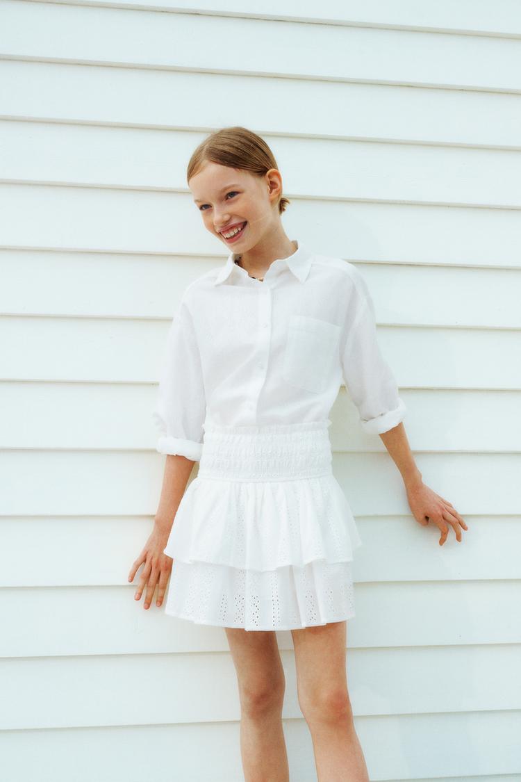 JUPE-SHORT SCHIFFLY À VOLANTS