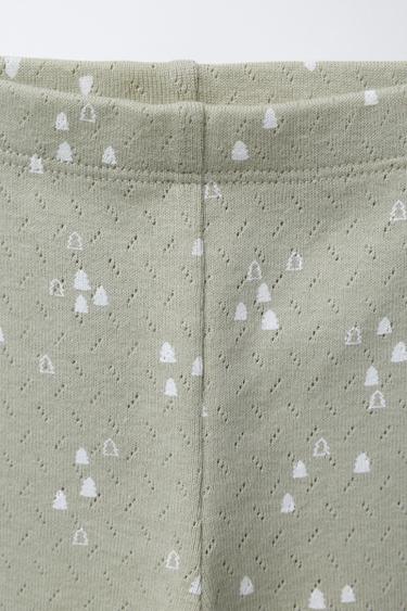 TREES PRINT BODYSUIT AND LEGGINGS SET - Light green by Zara - Image 4