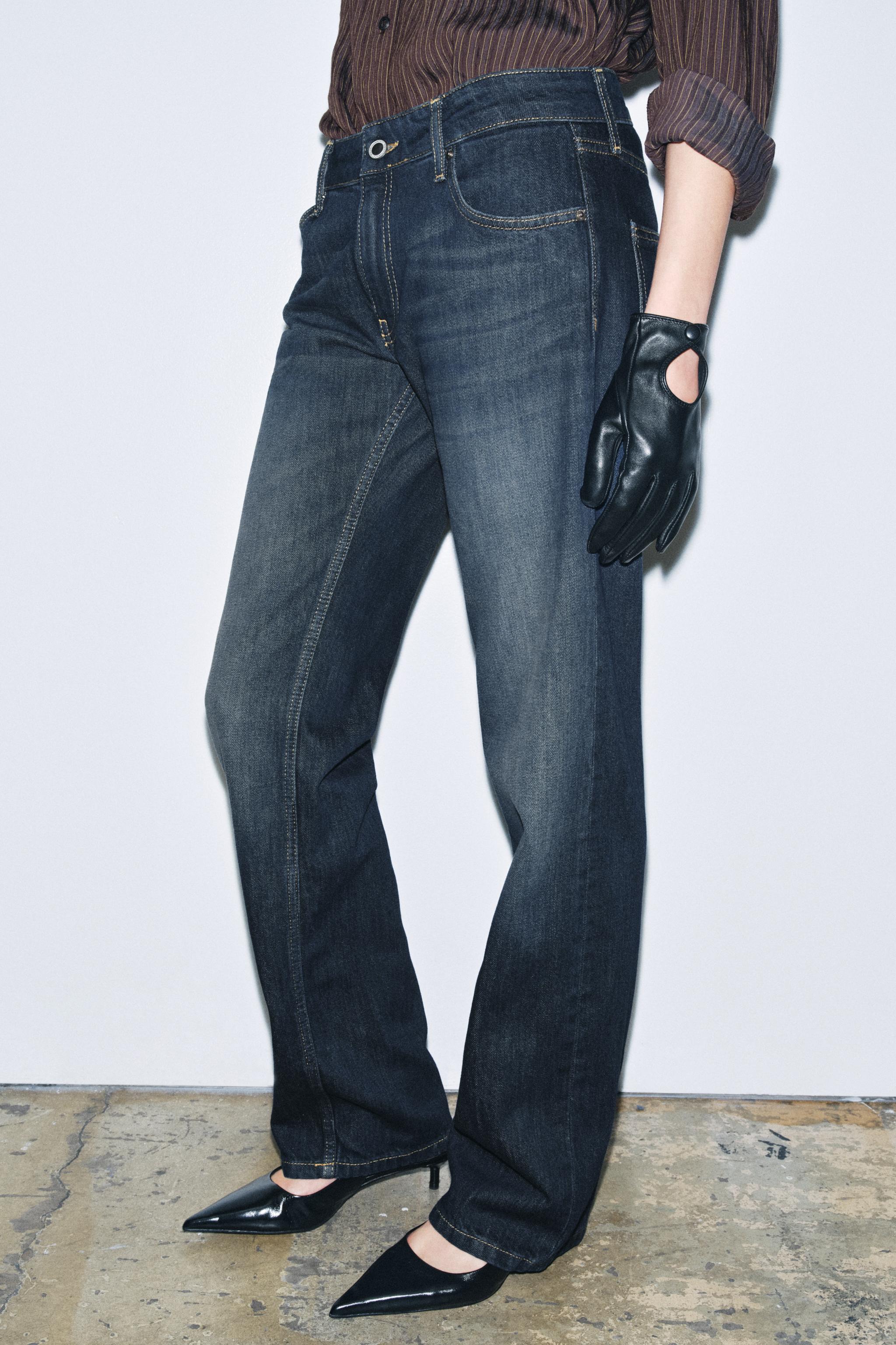 ZW COLLECTION LOW-RISE STRAIGHT LEG JEANS