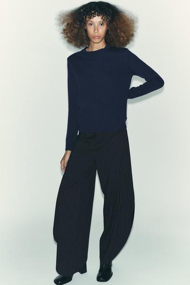 BASIC 100% CASHMERE SWEATER - Ink blue by Zara