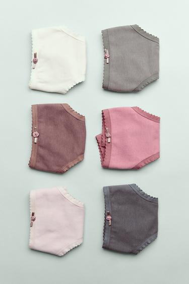 6-14 YEARS/ SIX-PACK OF FLOWER BRIEFS - Multicoloured by Zara