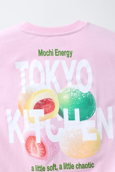 T-SHIRT MIT MOCHI-PRINT - Rosa von Zara