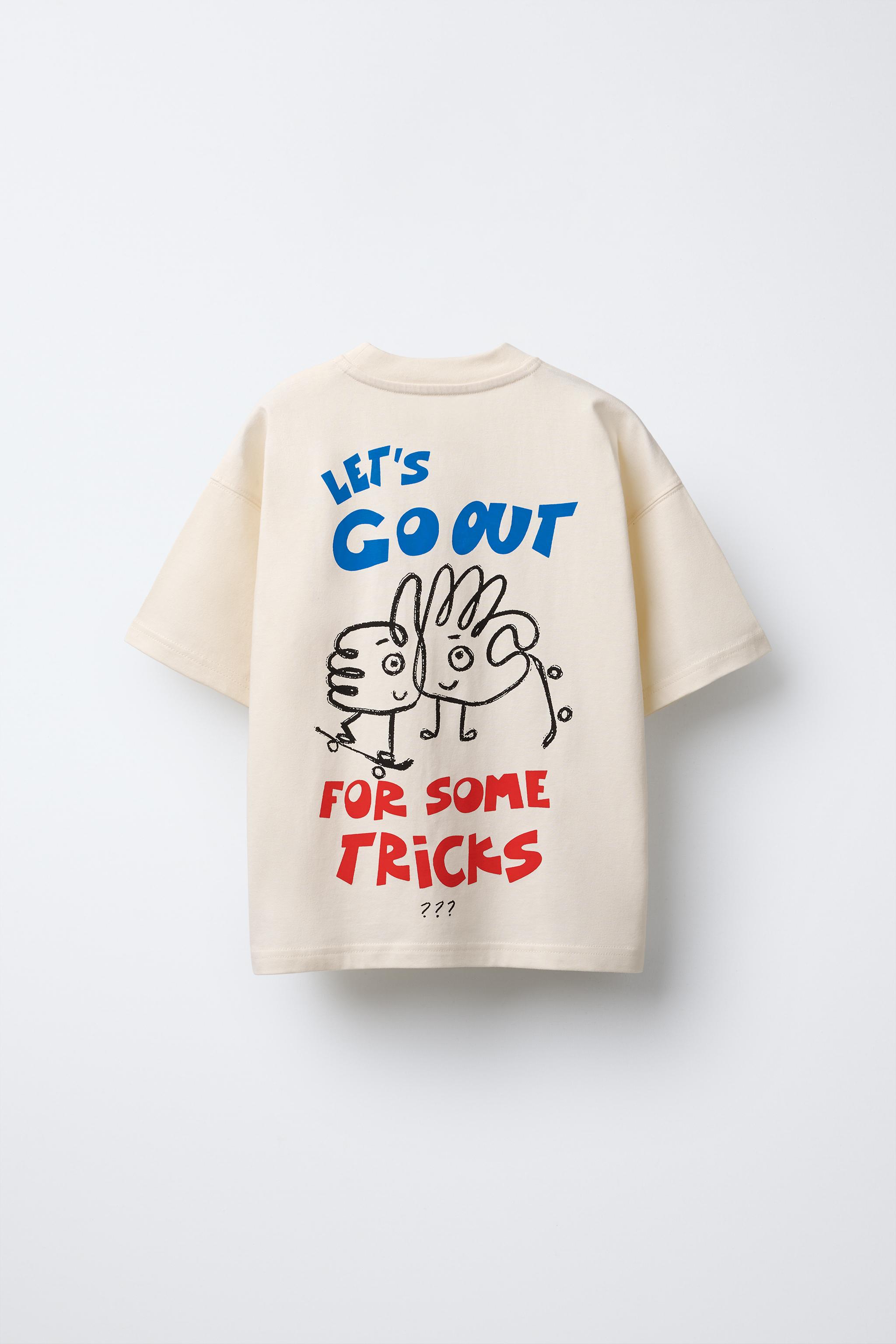 PRINTED T-SHIRT - Ecru | ZARA United States