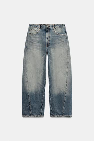 JEANS BALLOON TRF TIRO ALTO - Azul lavado de Zara - Imagen 0