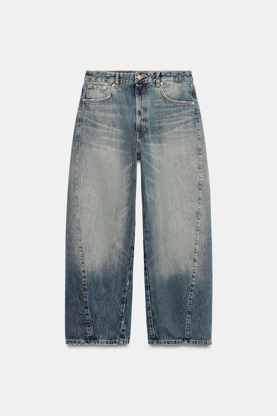JEANS BALLOON TRF TIRO ALTO - Azul lavado de Zara - Imagen 0