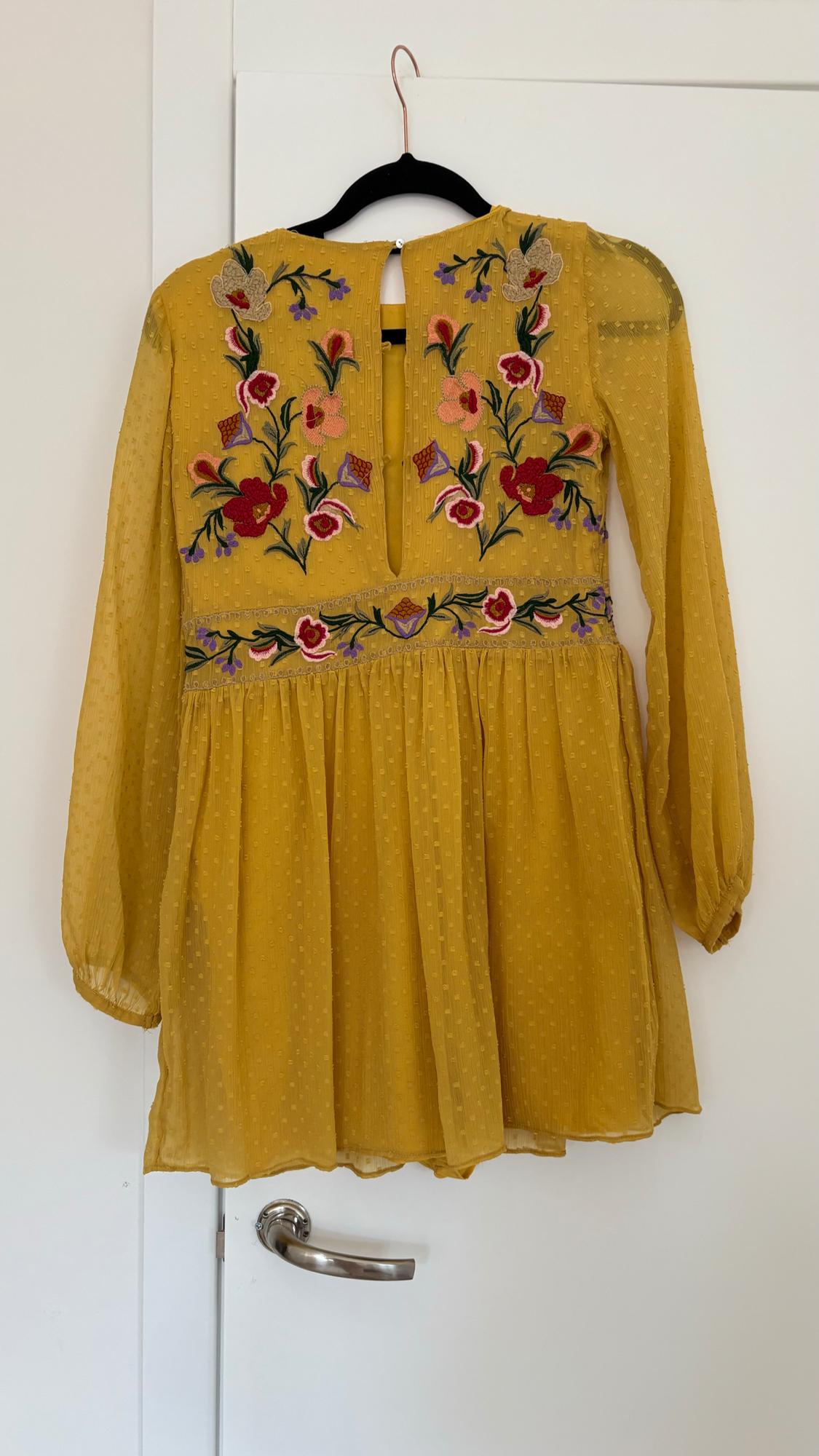 EMBROIDERED DOTTED MESH JUMPSUIT DRESS - Image 2