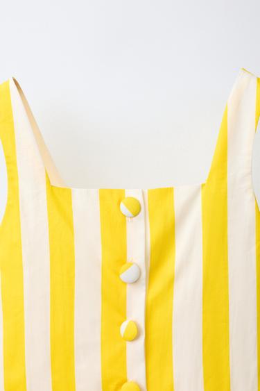 TOP À RAYURES ET BOUTONS - Imprimée de Zara - Image 3