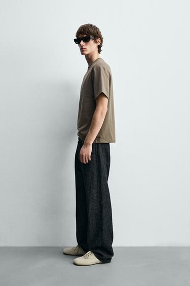 RELAXED FIT SEAM T-SHIRT - Mid-mink by Zara - Image 3