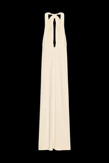 LANGES NECKHOLDER-KLEID - Cremefarben von Zara - Bild 0