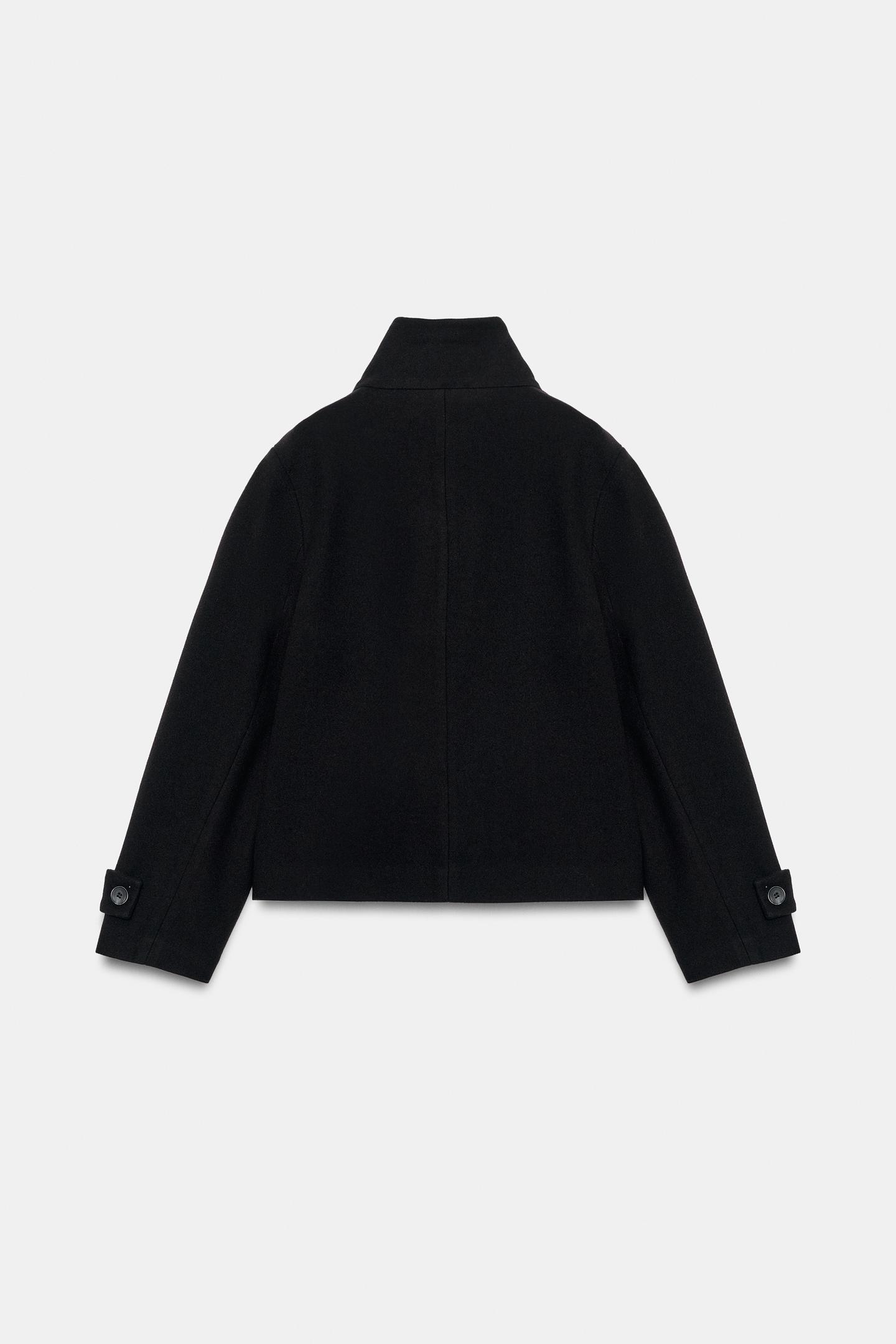 Женская куртка Zara Soft Double-Breasted, цвет: Чёрный — фото 6