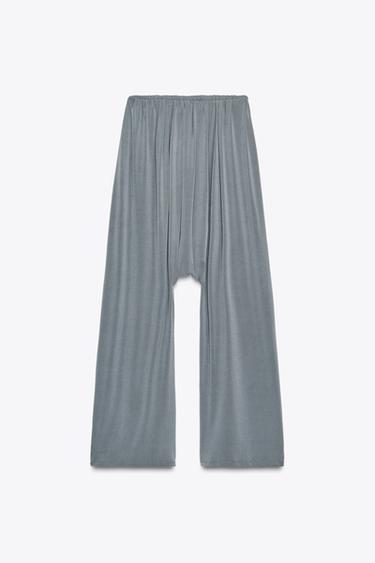 PANTALÓN CREPÉ - Gris antracita de Zara