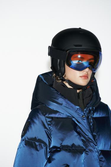 ANORAK QUILTED 80% DOWN 20% FEATHER HOODIE WATER-RESISTANT WINDPROOF RECCO® TECHNOLOGY SKI COLLECTION - Cobalt by Zara - Image 3