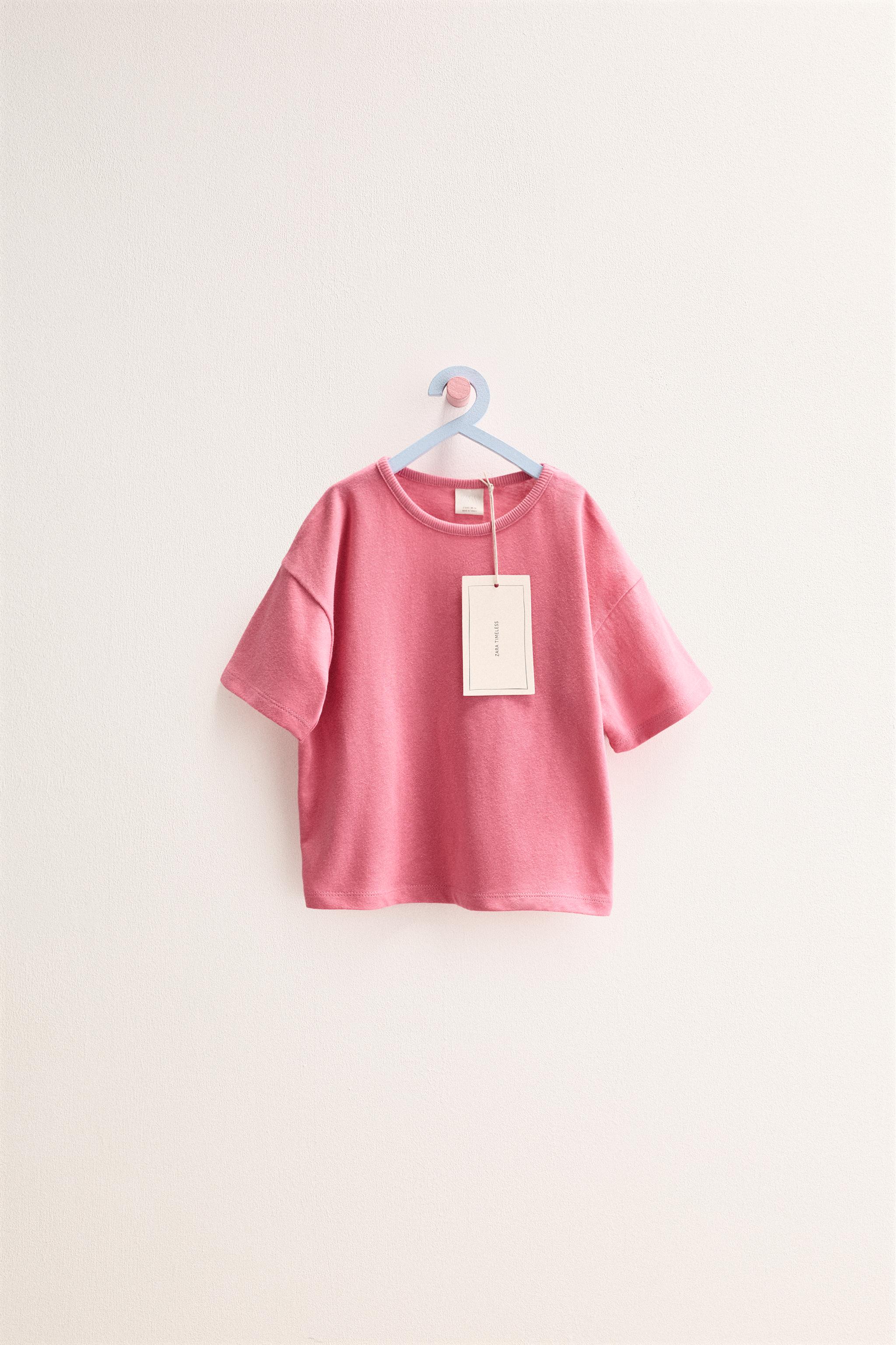 ZARA TIMELESS - PLAIN COTTON LINEN T-SHIRT
