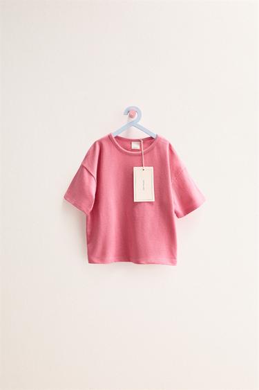 ZARA TIMELESS - PLAYERA LISA ALGODÓN LINO - Chicle de Zara