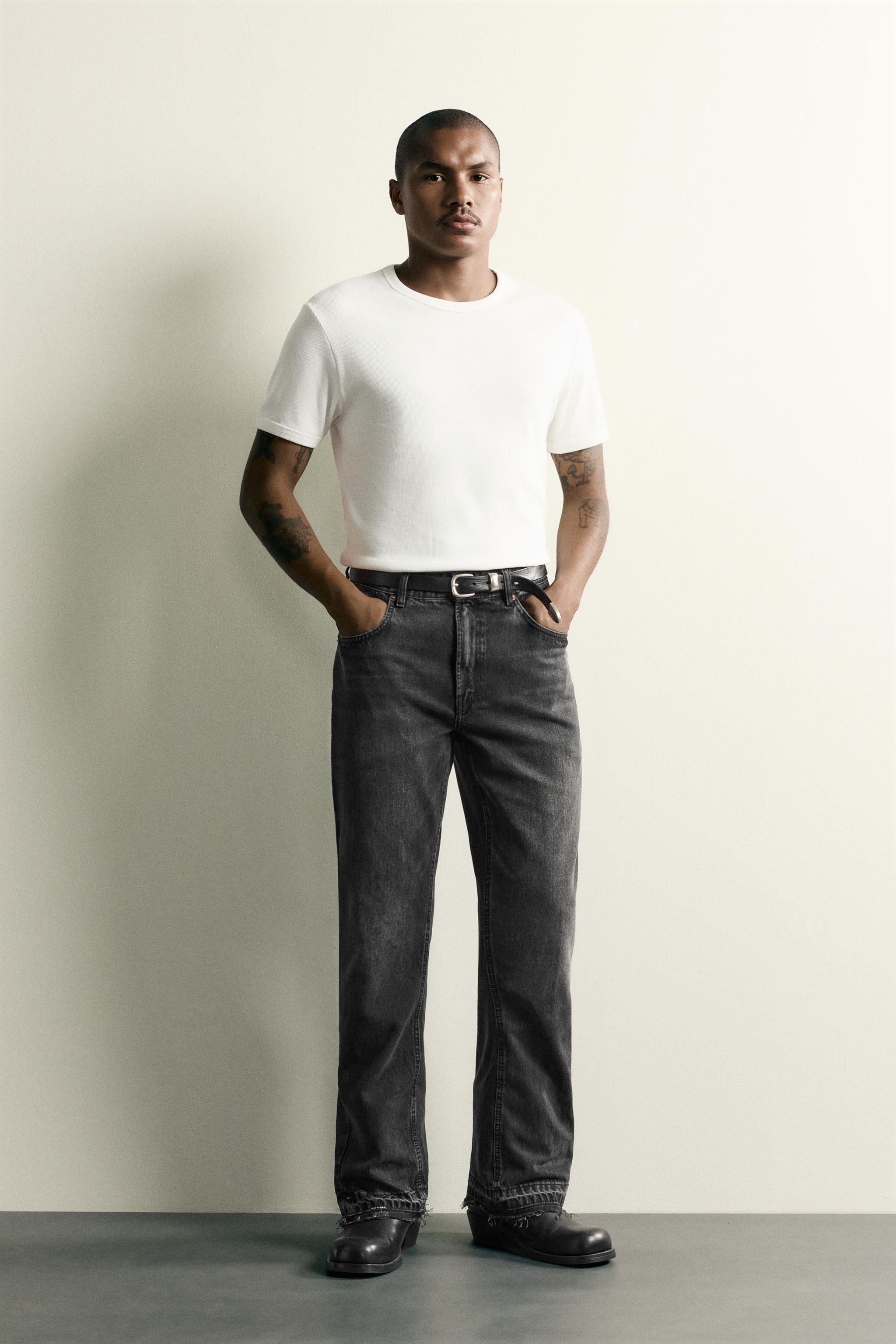 FLARE FIT JEANS - Mid-blue | ZARA Australia
