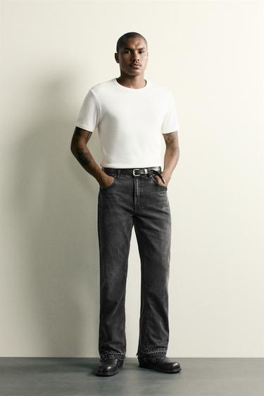 FLARE FIT JEANS - Charcoal by Zara