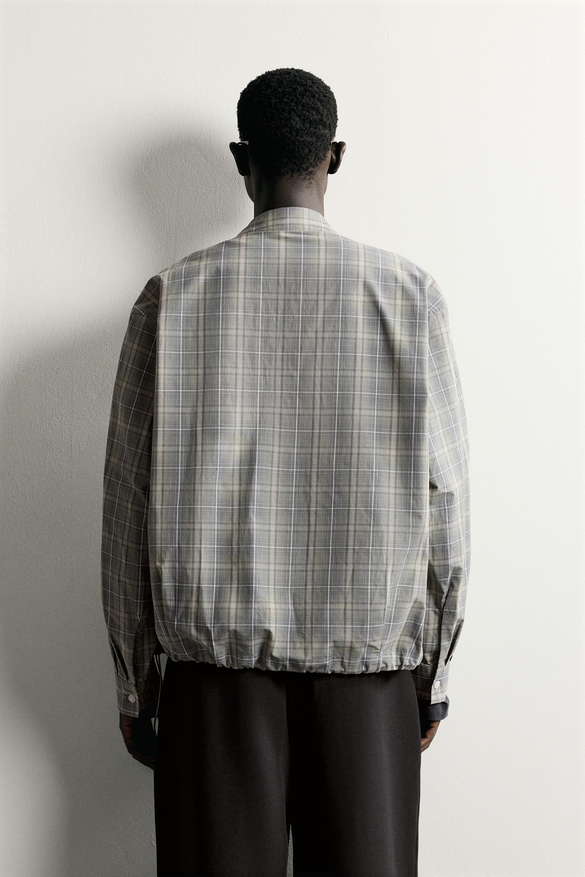Zara RELAXED FIT KARELİ GÖMLEK görsel 3