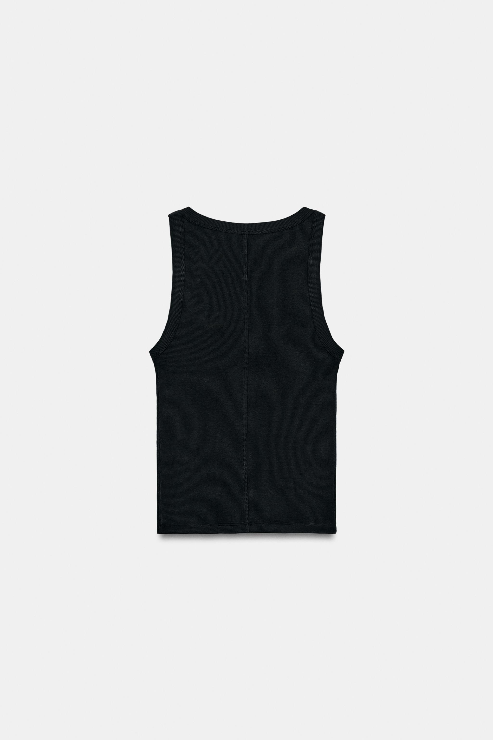 RIBBED SLEEVELESS TOP