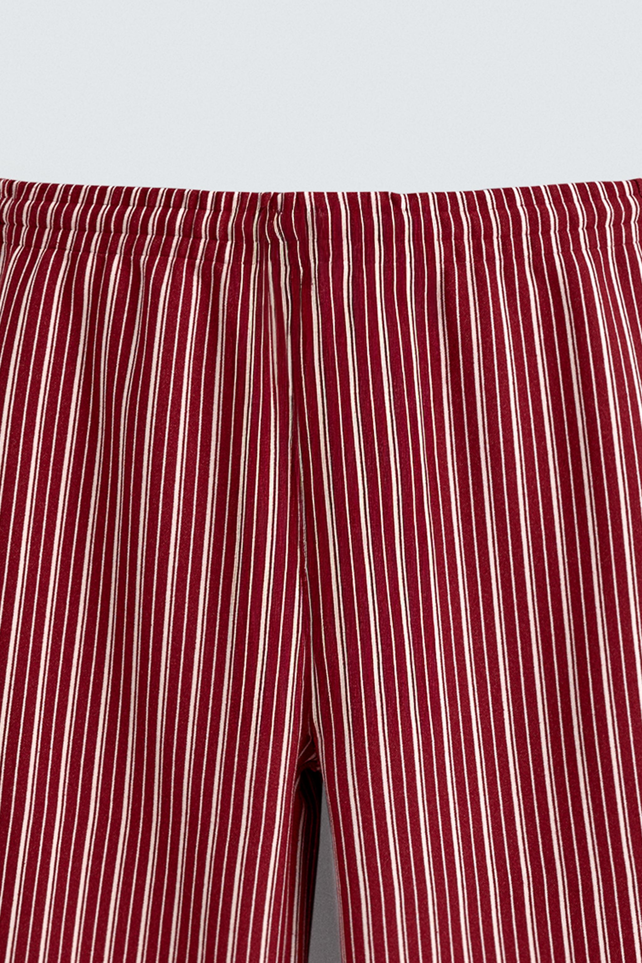 STRIPED RELAXED FIT PANTS
