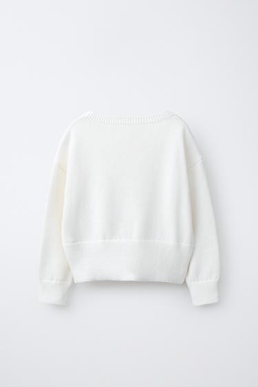 PULL COL BATEAU - Écru de Zara - Image 1