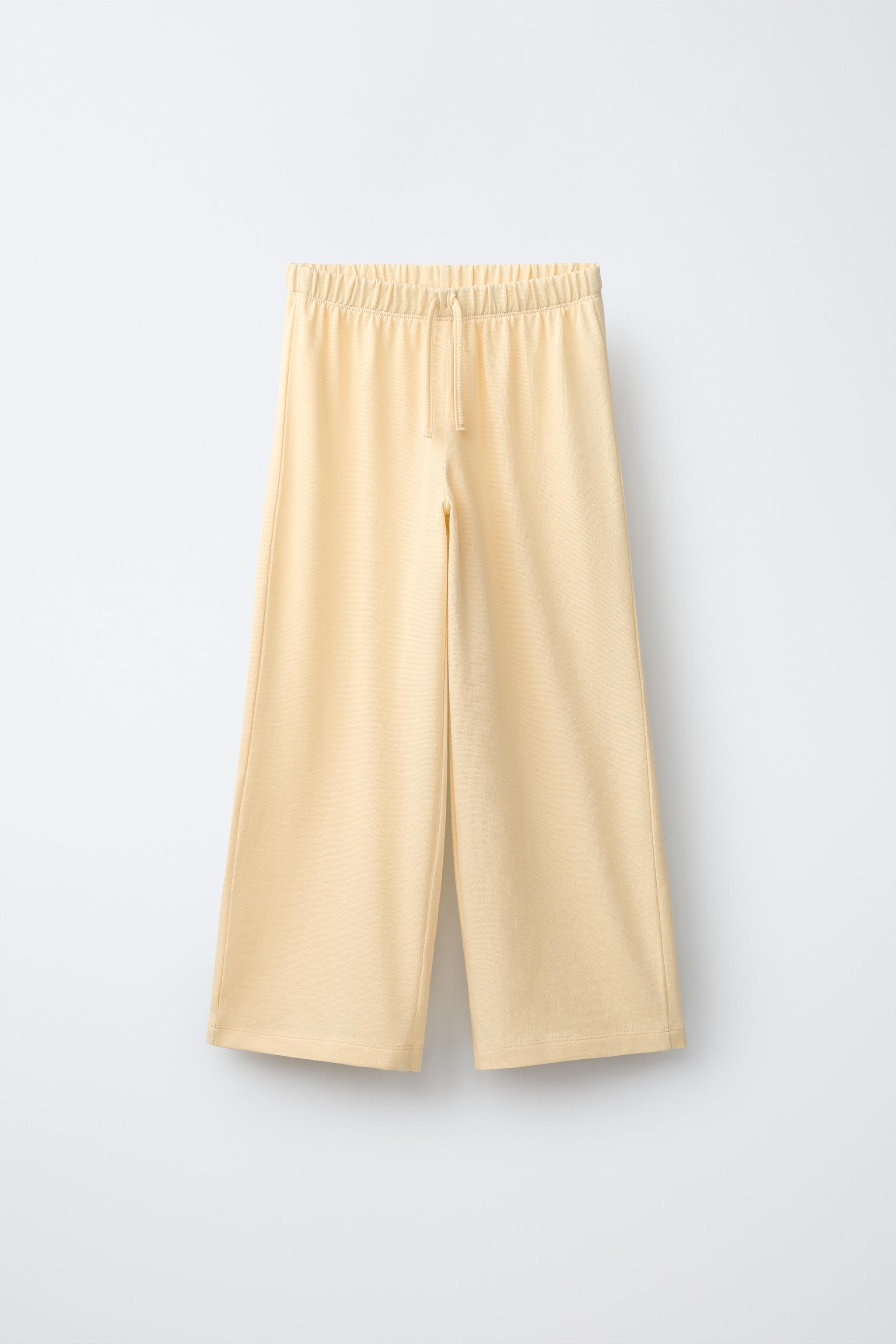 PLAIN WIDE LEG T-SHIRT AND PANTS SET