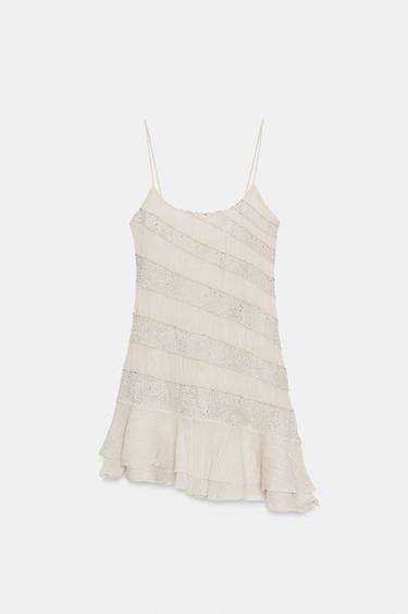 비즈 캐미솔 원피스 - Zara 라이트 로즈