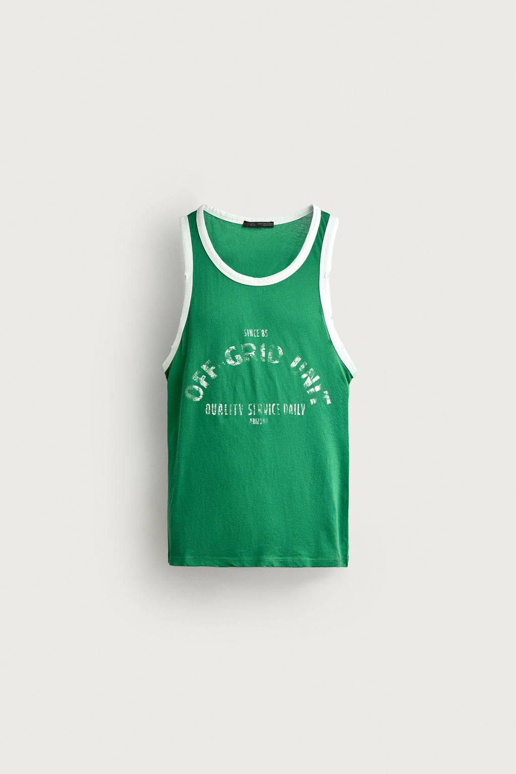 CONTRAST VINTAGE EFFECT TANK TOP