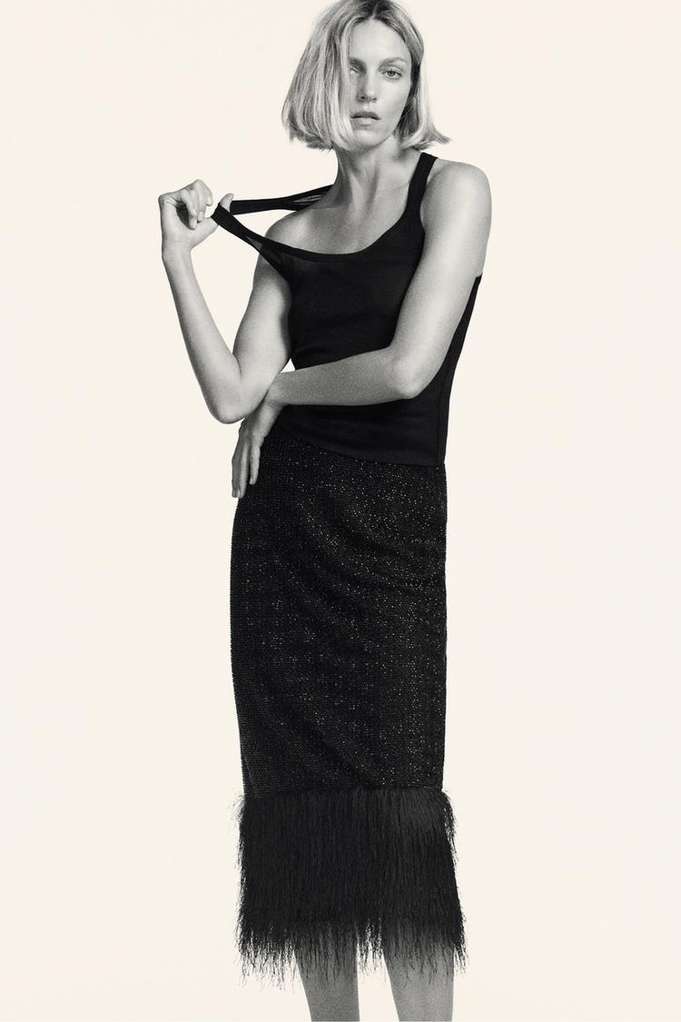 ZW COLLECTION STRAIGHT BEADED SKIRT