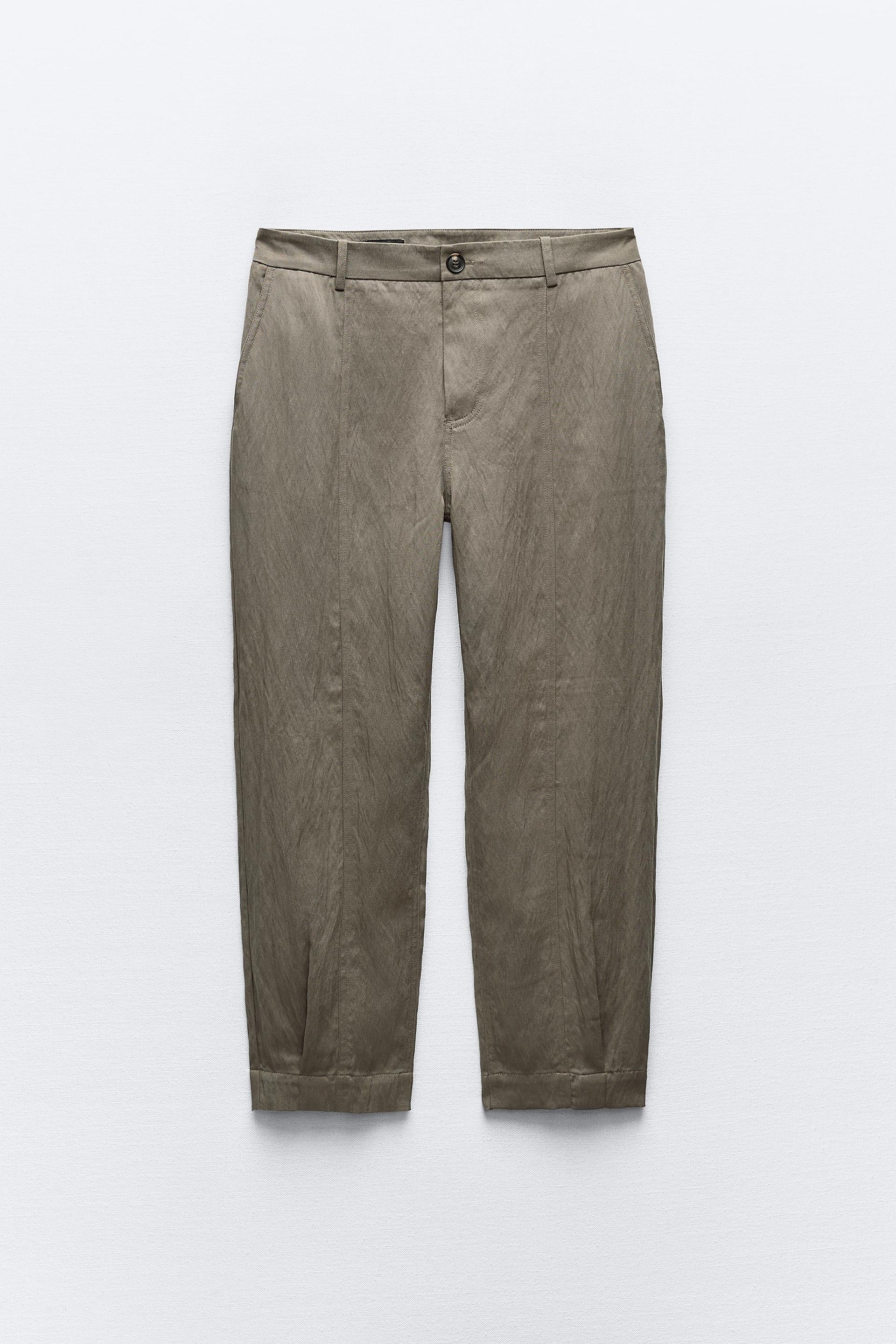 TROUSERS WITH SATIN WAISTBAND - Anthracite grey