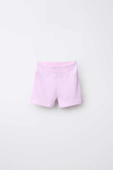 КОРОТКИЕ ЛЕГИНСЫ В РУБЧИК — РОЗОВЫЙ от Zara