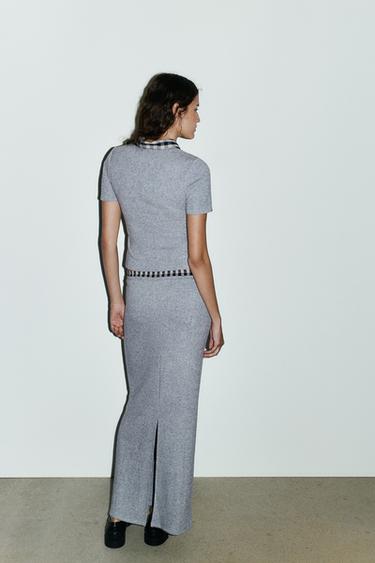 TOP POLO BIMATIÈRE - Gris de Zara - Image 3