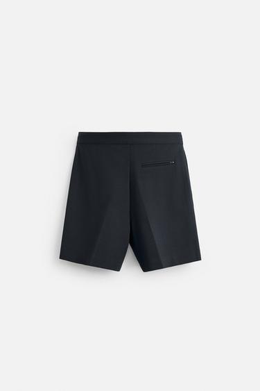 BERMUDA REGULAR FIT À LACET - Bleu marine de Zara - Image 6