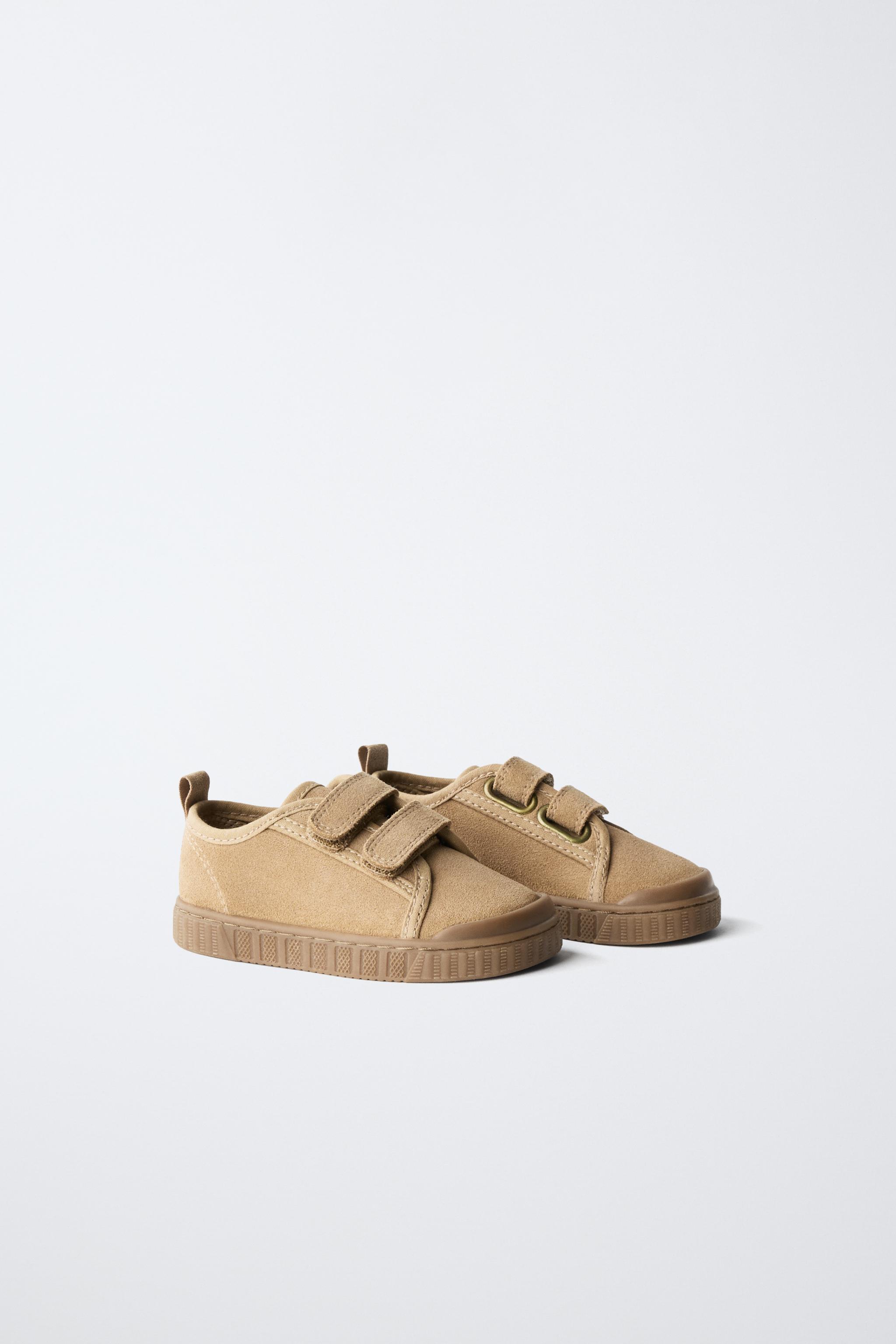 LEATHER BAREFOOT SNEAKERS — Sandy Brown