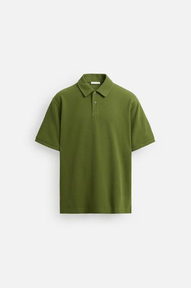 POLO STRUCTURÉ BASIQUE - Vert soutenu de Zara