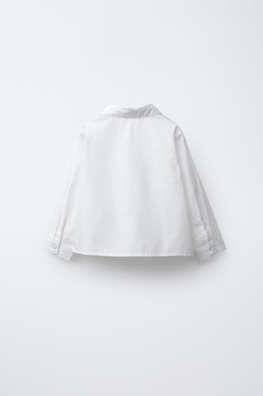 CHEMISE À PIÈCE CŒUR - Blanc de Zara - Image 1