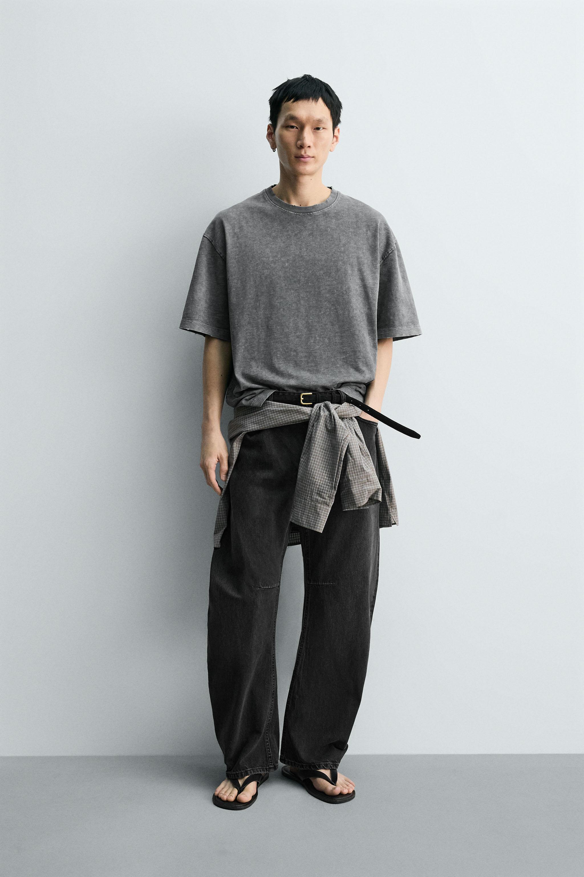 T-SHIRT RELAXED FIT FLAMÉ DÉLAVÉ