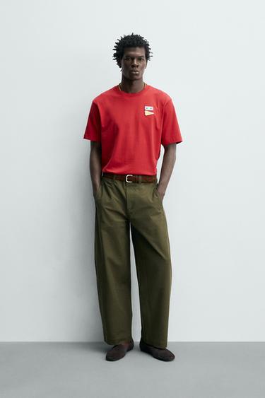 NAUTICAL PATCH T-SHIRT - Dark red by Zara - Image 0