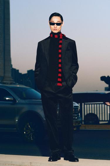 Zara 燈芯絨西裝褲 - 黑色