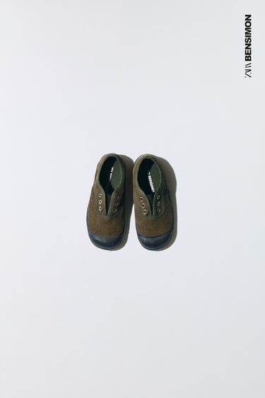 BENSIMON ® X ZARA CORDUROY SNEAKERS - Khaki Green by Zara