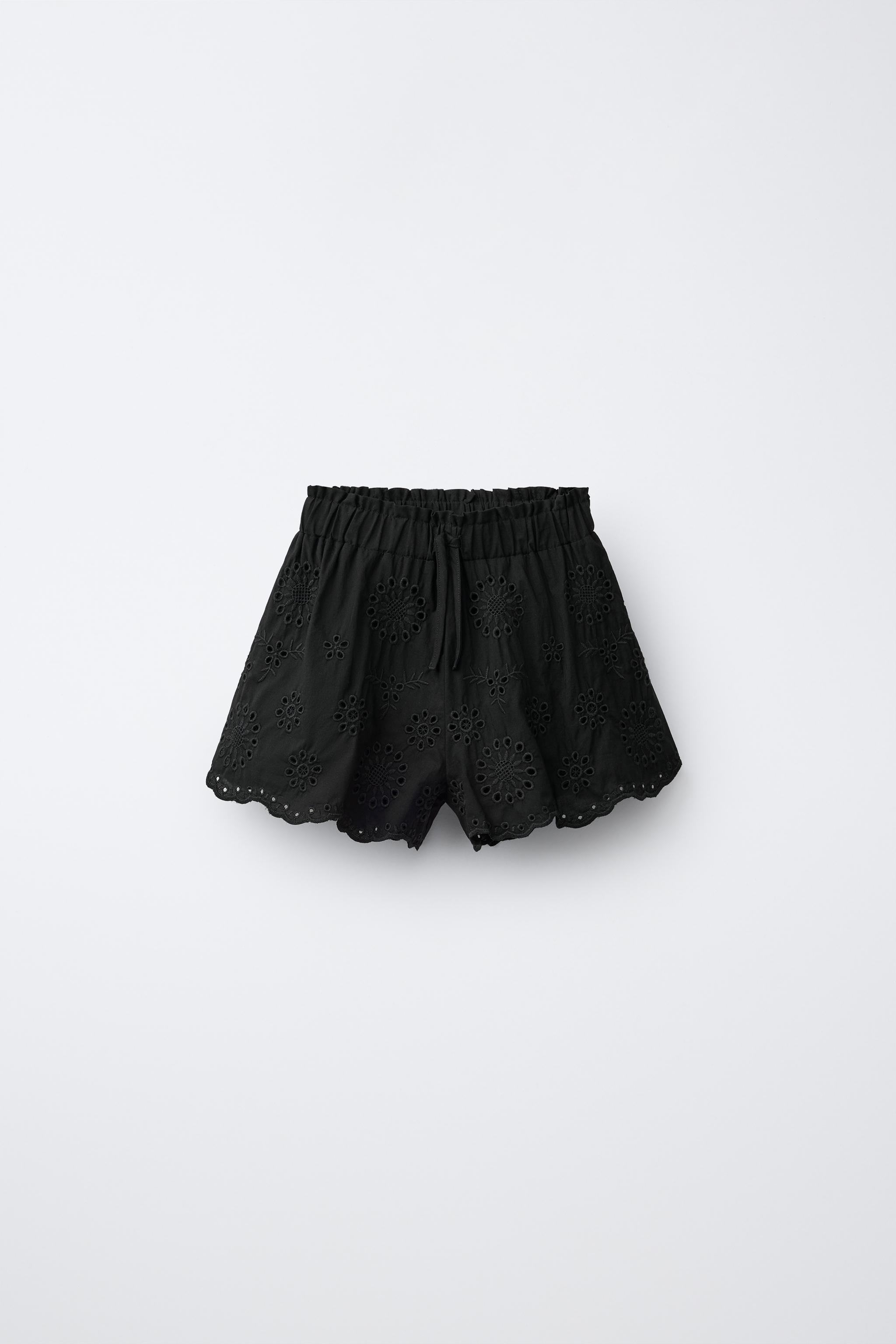 SWISS EMBROIDERED SHORTS