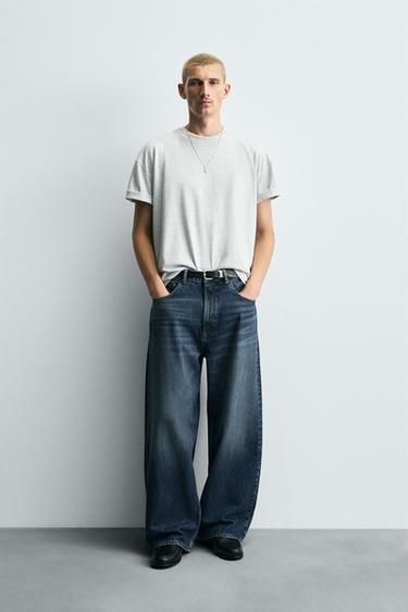 Zara BAGGY FIT JEANS - Blue - Image 0