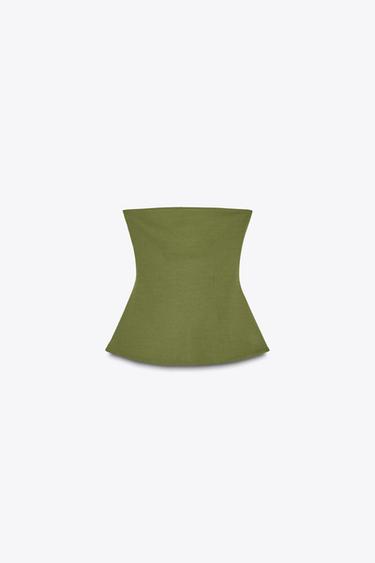 BANDEAU-TOP INTERLOCK - Grün von Zara - Bild 0