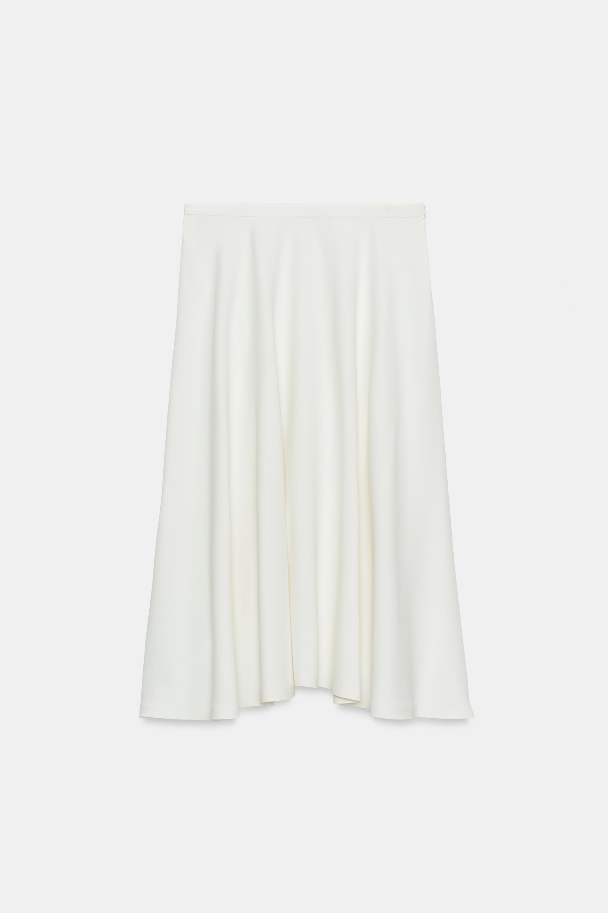 Zara ZW COLLECTION KATMANLI MİDİ ETEK görsel 7